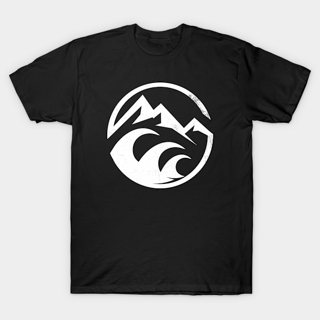 abstract mountain ocean icon T-Shirt by pholange